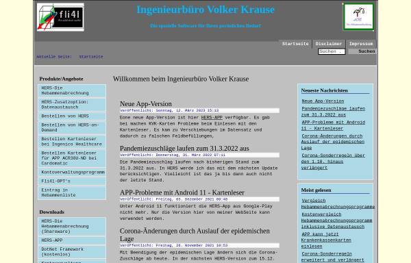 Vorschau von www.hebammen-abrechnung.de, Ingenieurbüro Volker Krause