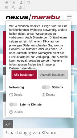 Vorschau der mobilen Webseite www.marabu-edv.de, Marabu EDV Beratung und Service GmbH