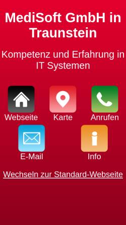 Vorschau der mobilen Webseite www.medi-soft.de, Medisoft