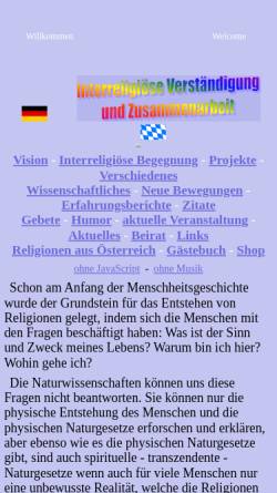 Vorschau der mobilen Webseite www.religionen.at, Interreligiöse Verständigung und Zusammenarbeit