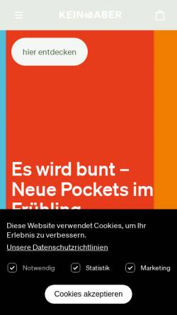 Vorschau der mobilen Webseite keinundaber.ch, Kein & Aber AG