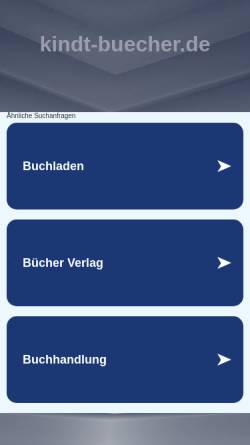 Vorschau der mobilen Webseite www.kindt-buecher.de, Kindt Buchhandlung und Verlag GmbH