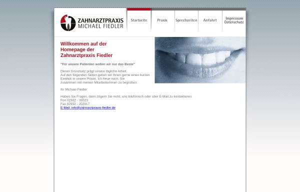 Vorschau von www.zahnarztpraxis-fiedler.de, Zahnarzt Michael Fiedler