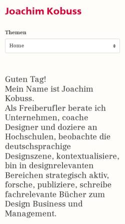 Vorschau der mobilen Webseite www.designersbusiness.de, Joachim Kobuss
