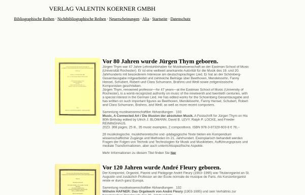 Verlag Valentin Koerner, Baden-Baden