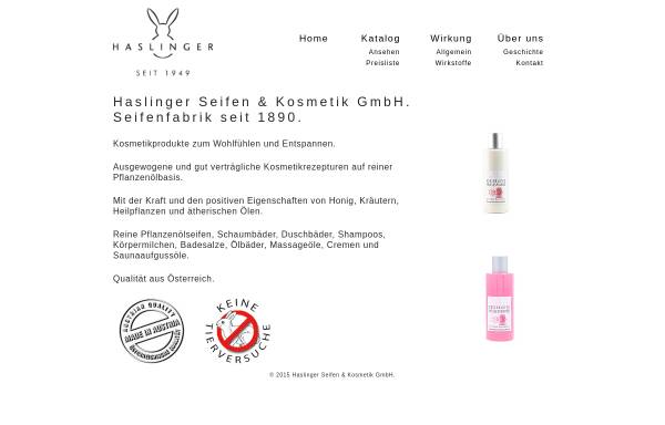Vorschau von www.haslingerseifen.at, Haslinger Seifen & Kosmetik GmbH