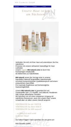 Vorschau der mobilen Webseite www.mn-cosmetic.de, Madame Nanette Cosmetic GmbH