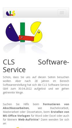 Vorschau der mobilen Webseite www.cls-software.de, CLS Software GbR
