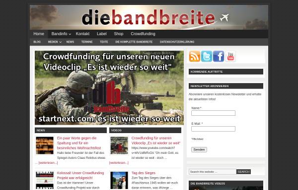 Vorschau von www.diebandbreite.de, Die Komplette Bandbreite