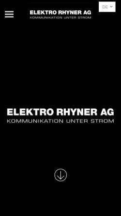 Vorschau der mobilen Webseite www.elektro-rhyner.ch, Elektro Rhyner