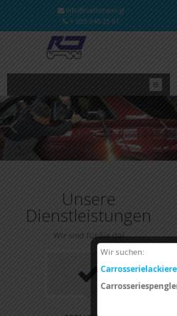 Vorschau der mobilen Webseite www.ruettimann.gl, Rüttimann Carrosserie AG, CH-8750 Glarus