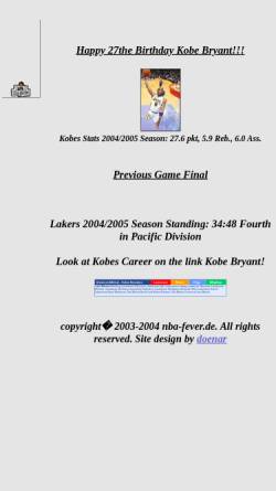Vorschau der mobilen Webseite www.doenar.keepfree.de, NBA Fever