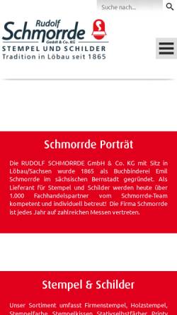 Vorschau der mobilen Webseite www.schmorrde.de, Rudolf Schmorrde