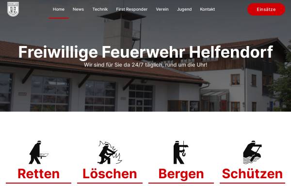 Vorschau von www.ff-helfendorf.de, Freiwillige Feuerwehr Helfendorf
