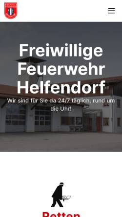 Vorschau der mobilen Webseite www.ff-helfendorf.de, Freiwillige Feuerwehr Helfendorf
