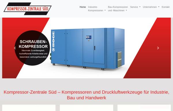 Vorschau von kompressor-zentrale-sued.de, Kompressor-Zentrale A. Reinkunz