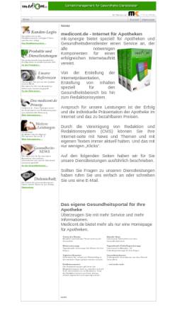 Vorschau der mobilen Webseite www.medicont.de, MediCont.de by MK-Synergie Medien-Service-Agentur, Inh. Marcus Konradt