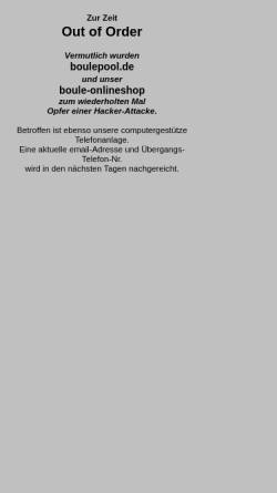 Vorschau der mobilen Webseite www.boule-kontor.de, BoulePOOL