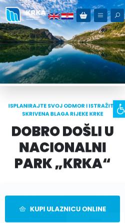 Vorschau der mobilen Webseite www.npkrka.hr, Nationalpark Krka