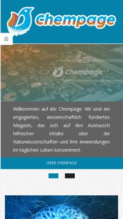 Vorschau der mobilen Webseite www.chempage.de, Chempage.de