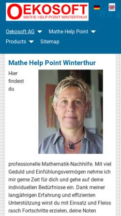 Vorschau der mobilen Webseite www.oekosoft.ch, Oekosoft