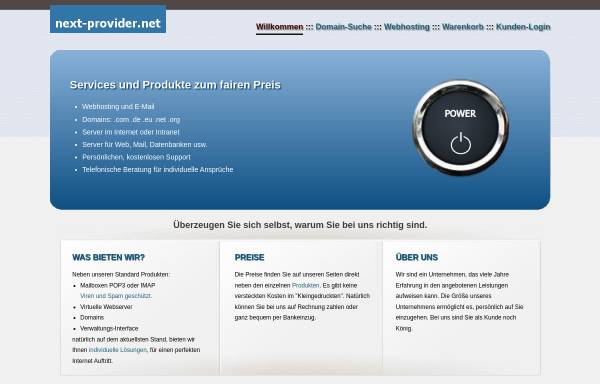 Vorschau von next-provider.net, Huehn-Software