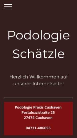 Vorschau der mobilen Webseite www.podologie-praxis-schaetzle.de, Podologe Schätzle