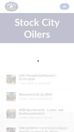 Vorschau der mobilen Webseite www.stock-city-oilers.at, Stockerauer Eissportverein