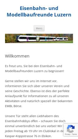 Vorschau der mobilen Webseite www.embl.ch, EMBL Eisenbahn- und Modellbaufreunde Luzern