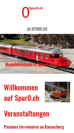 Vorschau der mobilen Webseite www.spur0.ch, Spur0.ch