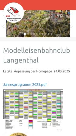 Vorschau der mobilen Webseite www.mecl.ch, MECL Modelleisenbahnclub Langenthal