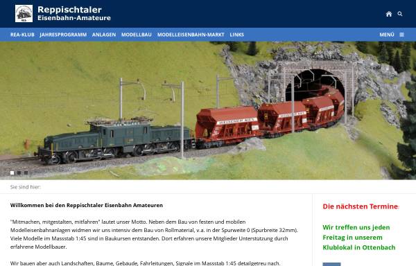Vorschau von reppischtaler.eisenbahn-amateure.ch, REA Reppischtaler Eisenbahn-Amateure