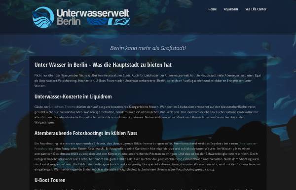 Vorschau von www.unterwasserweltberlin.de, Unterwasserweltberlin: Feilhaber & Kapitzki GmbH