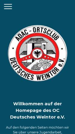 Vorschau der mobilen Webseite www.oc-deutschesweintor.de, ADAC Ortsclub Deutsches Weintor