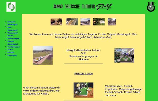 Vorschau von www.minigolf.de, DMG Deutsche Miniaturgolf GmbH