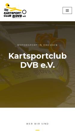 Vorschau der mobilen Webseite www.kartsportclub-dvb.de, Kartsportclub DVB e.V.