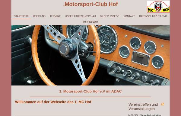 Vorschau von www.mc-hof.de, 1. Motorsport Club Hof e. V. im ADAC