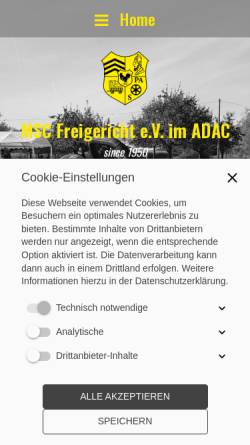 Vorschau der mobilen Webseite www.msc-freigericht.de, MSC Freigericht e.V. im ADAC