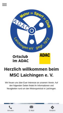 Vorschau der mobilen Webseite www.msc-laichingen.de, MSC Laichingen e.V. im ADAC
