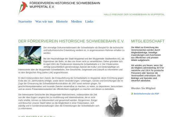 Vorschau von www.fvhs.de, Förderverein Historische Schwebebahn Wuppertal e.V.