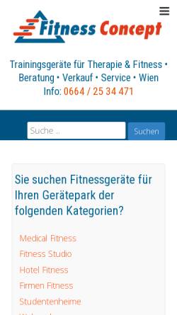 Vorschau der mobilen Webseite www.fitness-concept.at, Fitness-Concept Inh. Hans Auer