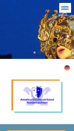 Vorschau der mobilen Webseite www.amateurtheater-niedersachsen.de, Amateurtheaterverband Niedersachsen e.V.