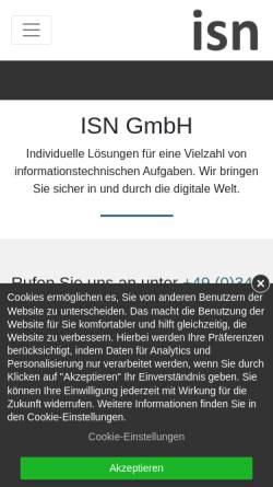 Vorschau der mobilen Webseite www.isn-systems.com, ISN GmbH