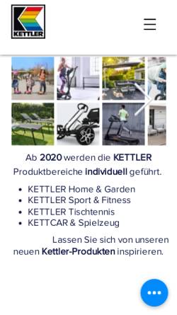 Vorschau der mobilen Webseite www.kettler.net, Heinz Ketter GmbH & Co. KG