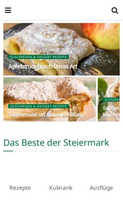 Vorschau der mobilen Webseite www.steirische-spezialitaeten.at, Steirische Spezialitäten