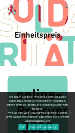 Vorschau der mobilen Webseite www.einheitspreis.de, Bürgerpreis zur Deutschen Einheit