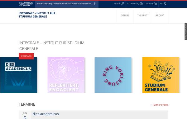 Vorschau von www.integrale.de, Integrale - Institut für studium generale