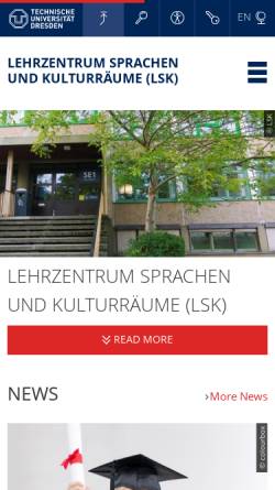 Vorschau der mobilen Webseite tu-dresden.de, Lehrzentrum Sprachen und Kulturen