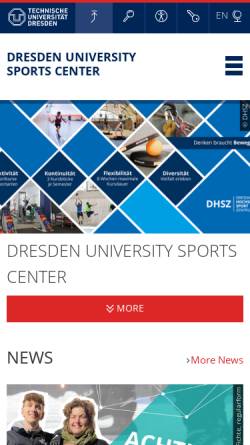 Vorschau der mobilen Webseite tu-dresden.de, Universitätssportzentrum