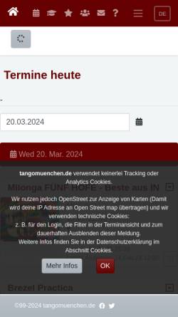 Vorschau der mobilen Webseite www.tangomuenchen.de, Jörg Veletti - Tango Argentino in München und Bayern